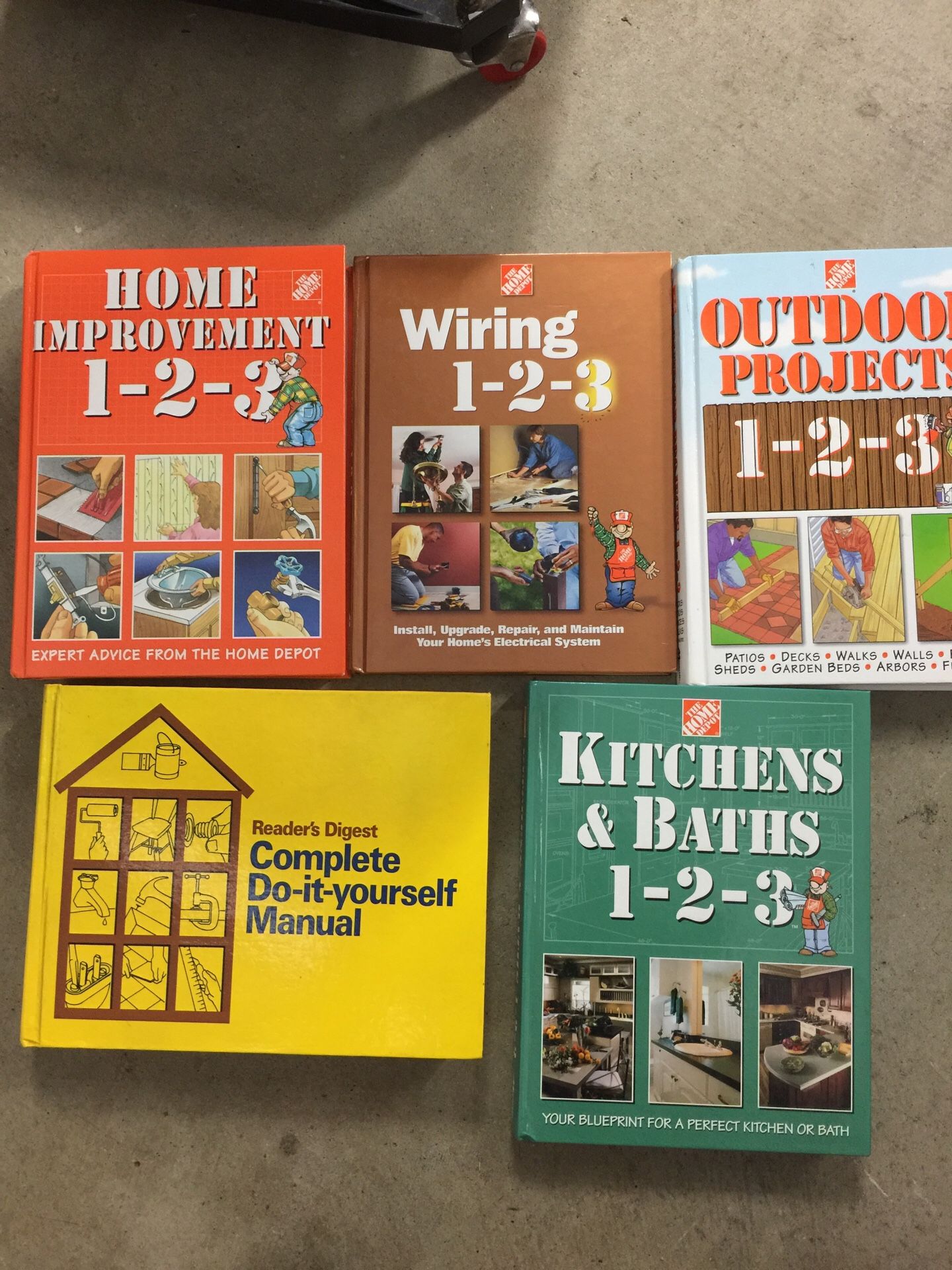 Home Depot home improvement books will trade for fishing stuff