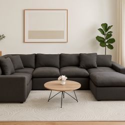 FREE DELIVERY - SECTIONAL COUCH GREY