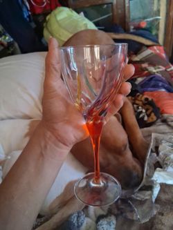 Venetian Carnevale Glass Blown Chalace  $40 OBO