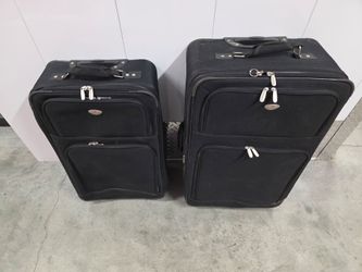 $38 for Both, Lot of (2) Large Luggage, All Black.
