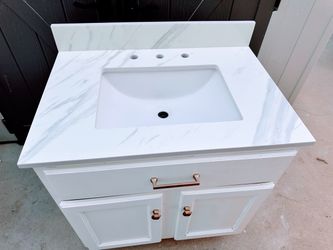 New!! Bathroom sink, solid wood