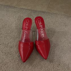 Red High Heels Calvin Klein Size9.5 Women