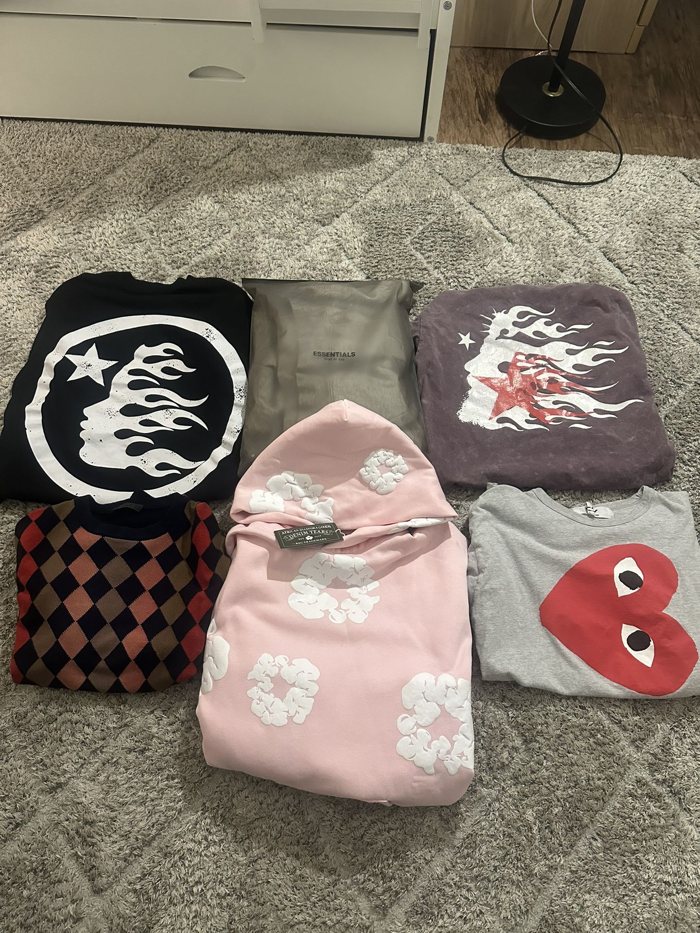 DENIM TEARS, Essentials, Hell Star, Prada
