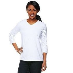 Denim & Co. Essentials Perfect Jersey 3/4 Sleeve Top
