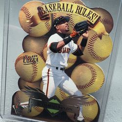 1997 Fleer Ultra Barry Bonds Baseball Rules! #1 Giants