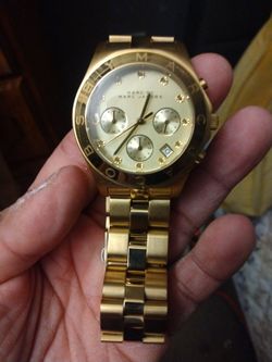 NEW MARC JACOBS BLADE GOLD TONE,CRYSTALS DIAL,BRACELET WATCH MBM3101