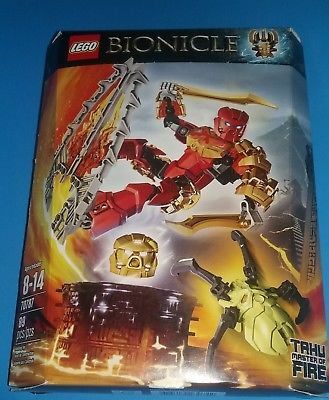 NIB 70787 Lego Tahu Master Of Fire Bionicle Golden Mask Swords Blades RETIRED