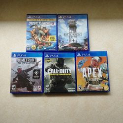 PS4 Games Lot Of 5