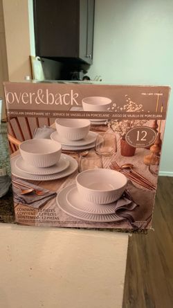 Over and back dinnerware set 12 pieces