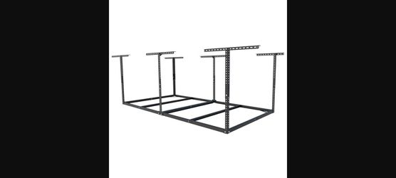 4x8 Overhead Garage Storage Rack Ceiling-Mounted 600lb Black
