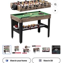48" 3-in-1 Multi Game, Pool Table, Air Hockey, Foosball Table - NEW