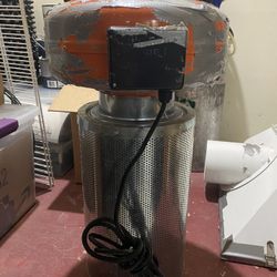 8 inch grow bright velocity fan and charcoal filter