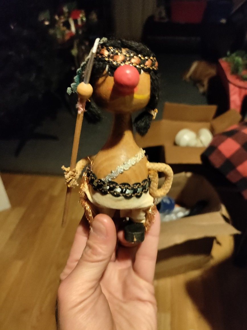 Vintage Native American Wood Figure 