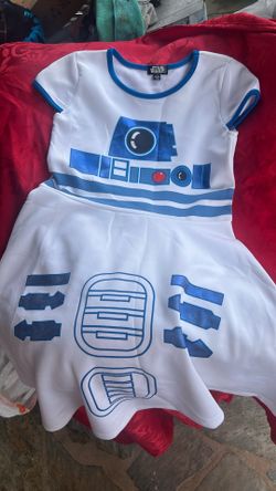 Star Wars Girls 16 (XL) White Blue Dress
