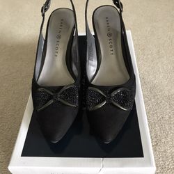 Karen Scott Black Sling Back Pumps, Size 6M