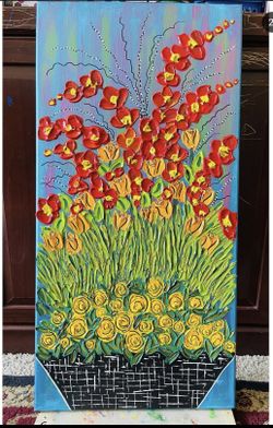 Floral  Original Painting Canvas 
