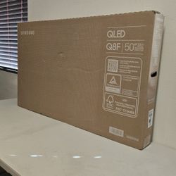 New 50 Inch QLED Samsung Q8F Smart TV 4K UHD. Brand new in the box.