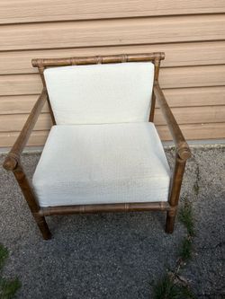 Bamboo Arm Rest Chair With Ottoman
