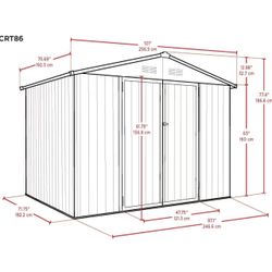 Metal Outdoor Galvanized Steel Storage Shed