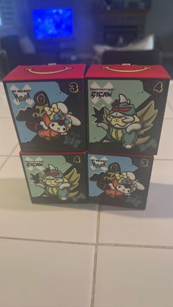 McDonald's Happy Meal Sanrio x Kaiju Toy Boxes Set of 4