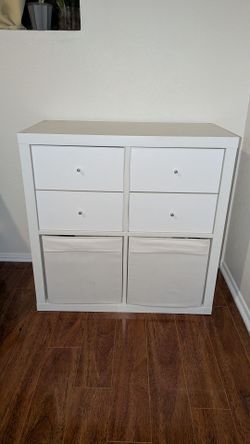 Ikea Kallax Cube Shelf 2x2 with drawers
