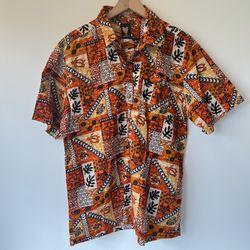 STOLEN PIG Men’s Button down Shirt ‘Flowered/Polynesian’ Size XL