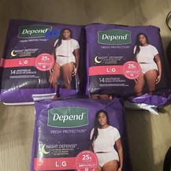 Women’s depends size Large XL