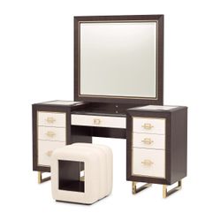 Belmont Place Espresso Vanity with Mirror & Bench