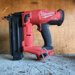 a Milwaukee M18 FUEL 18 Gauge Brad Nailer (Tool Only). 