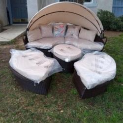 Canopy Bed Patio Set Patio Furniture Outdoor Furniture Outdoor Patio Furniture Set Brand New Poolside Lounger New 
