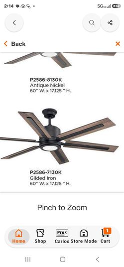 New 60" Led fan