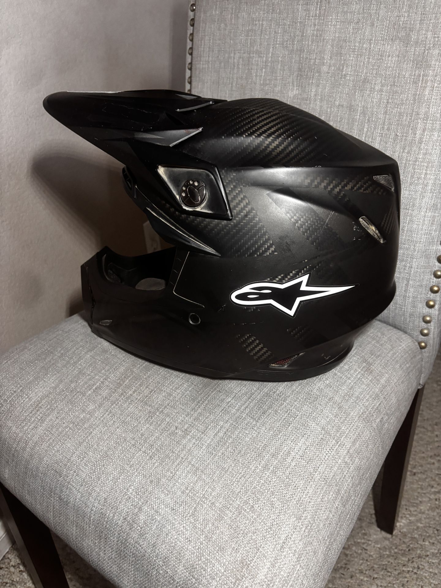 Bell carbon fiber dirt-bike helmet
