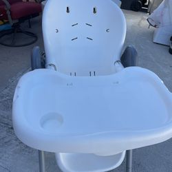 child's chair is missing the cover but it is very good, strong plastic, it leans back