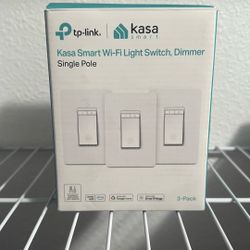 Kasa Smart Wi-fi Light Switch, Dimmer Single Pole Three Pack 