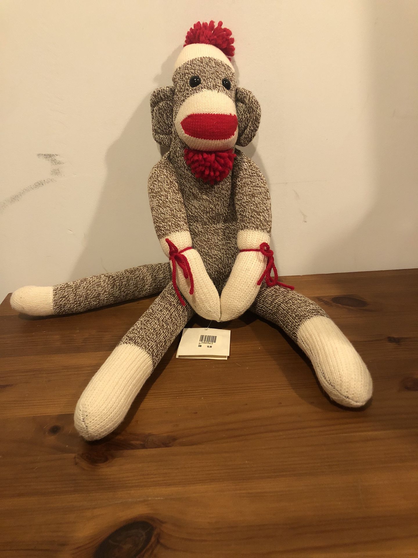 Ozark Mountain Craft Old Fashioned Sock Monkey Stuffed Animal Plush Toy  