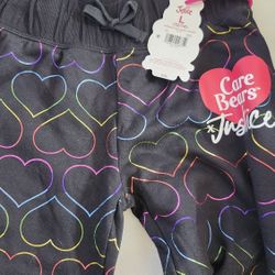 N. Peoria Brand New Justice Care Bears Girls Large 12 14 Sweat Pants Joggers Hearts Please Read Description For Pick Up Location Options 