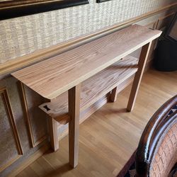 Custom Red Oak Console Table
