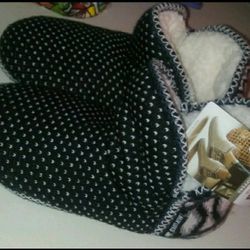 Slippers or Booties with memory foams for indoors/outdoors, Booties $35 each &  slides $15
