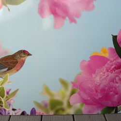 Printed Wall Art- Bird And Flowers