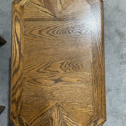 Solid Oak End Tables & Coffee Table