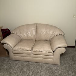 Leather Loveseat And Recliner