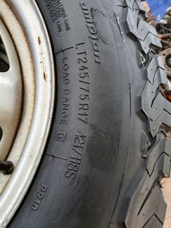 JUEGO DE YANTAS BFGOODRICH SEMI NUEVAS MEDIDA 17