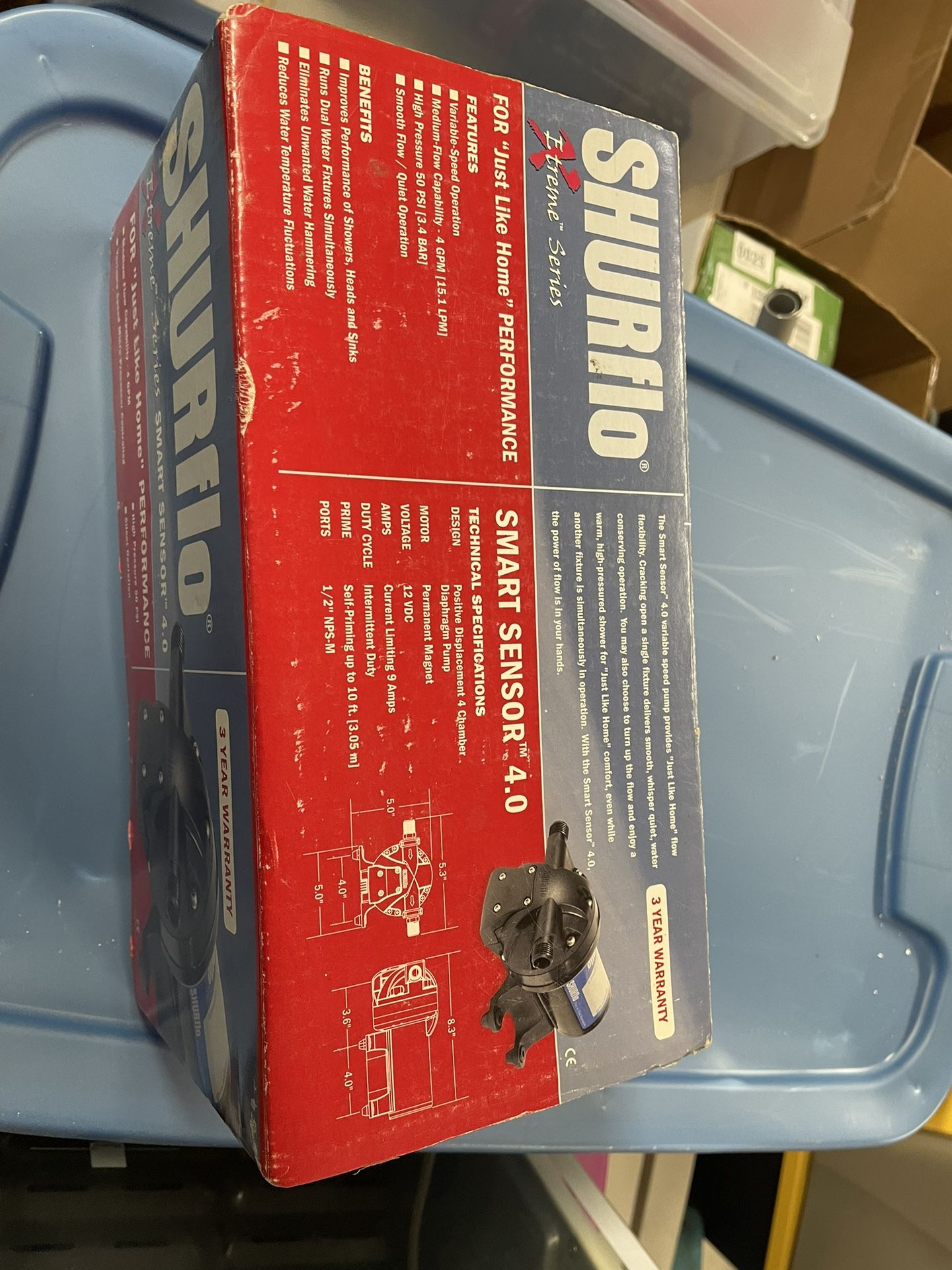 Shurflo 4(contact info removed) Extreme Series Smart Sensor 4.0 50 psi Utility Pump