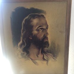Warner Sallman HEAD OF CHRIST 1935 Version 22×17 Print framed