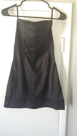 Black satin cocktail dress size XS