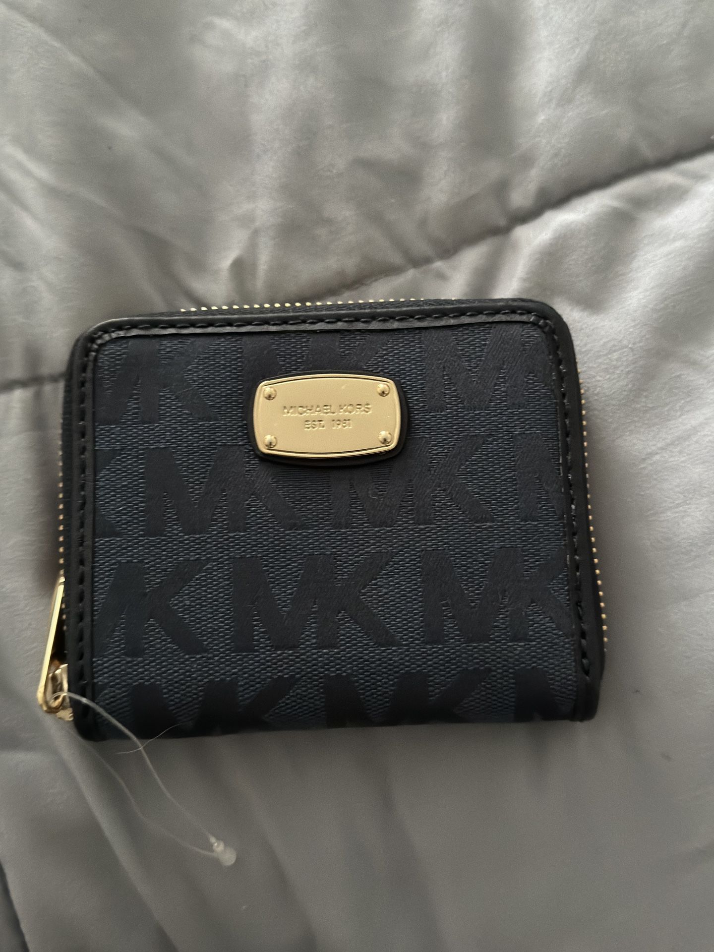 navy blue mk wallet