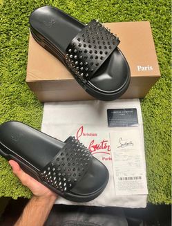 Christian Louboutin Spiked Slide Sandals