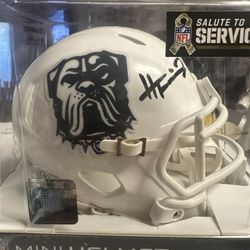 Harold Fannin Jr Signed Cleveland Browns Riddell STS Speed Mini Helmet JSA