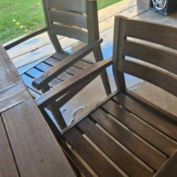 7pc Wood Patio Set/Outdoor Furniture/outdoor Dining Set/Cash Only 