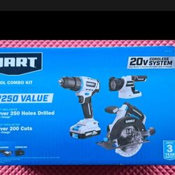 Drill Hart 20v Variable Speed Drill 3 Tool Set